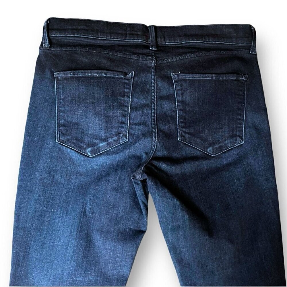 Ayr Womens Skinny Jeans Sz 30X30 Blue Dark Wash Ankle Stretch Denim Distressed - Picture 6 of 7
